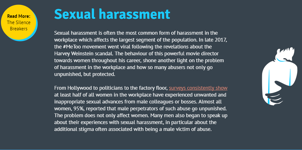 Screenshot of sexual harassment section of diversity course