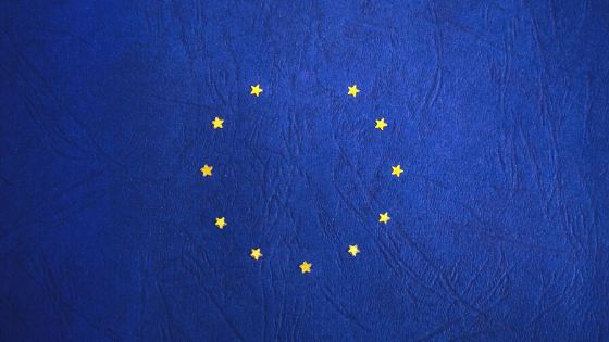The EU flag with the UK's start missing