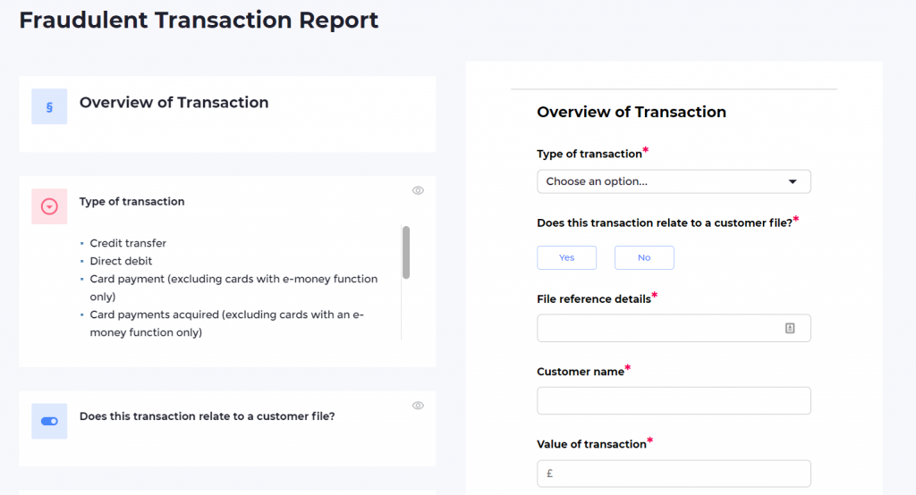 Fraudulent transaction report solution