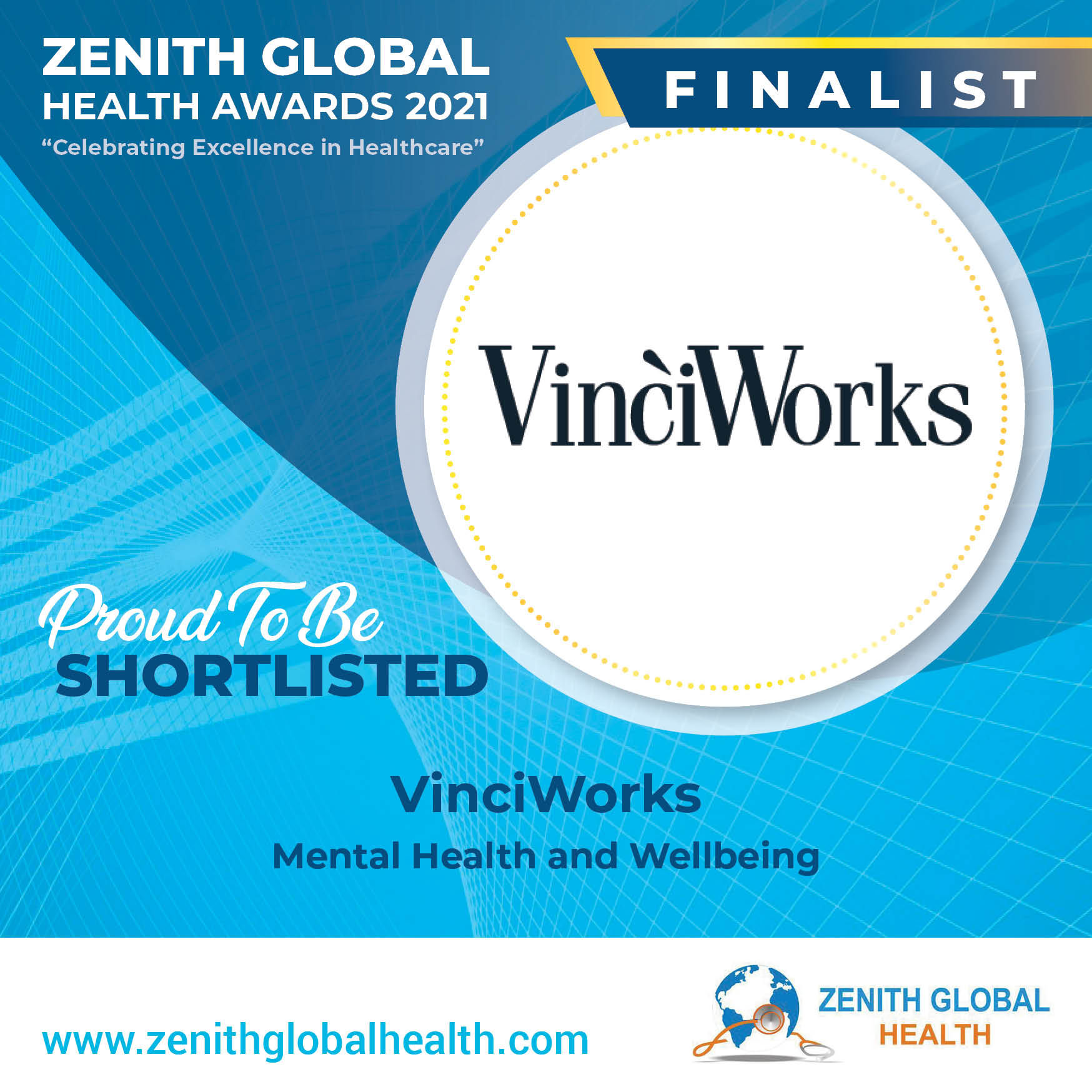 VinciWorks mental health training course nominated for Zenith Global