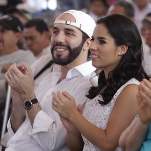 President of El Salvador Nayib Bukele and his wife Gabriela