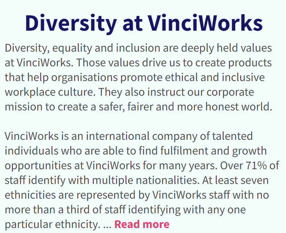 Diversity at VinciWorks