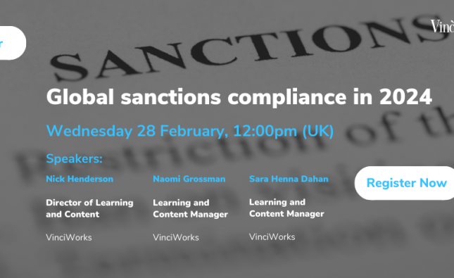 Global sanctions compliance in 2024 webinar - 28th February 2024
