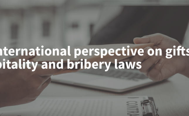 On-demand webinar: An international perspective on gifts, hospitality and bribery laws