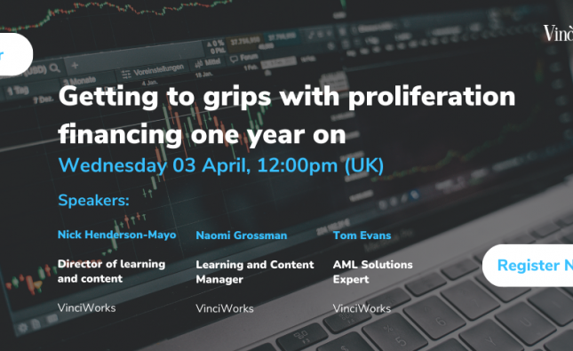 Proliferation financing - Webinar 03rd April 12pm UK
