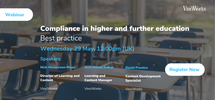 Upcoming webinar: Compliance in higher and further education – Best practice