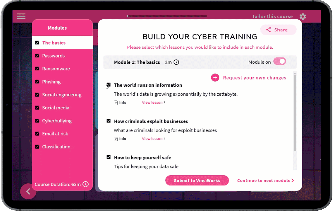 Cyber security course builder Gif