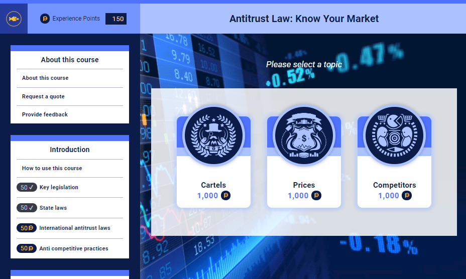 Antitrust course screenshot