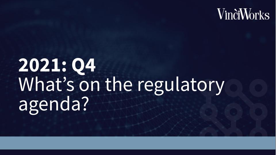 Regulatory Agenda webinar