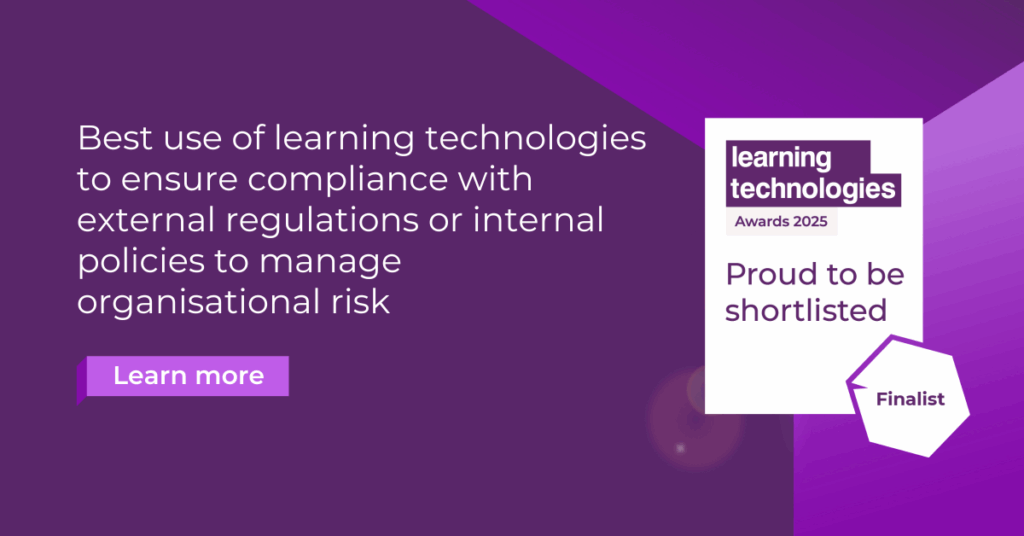 Learning Technologies Awards Shortlist - Compliance Training