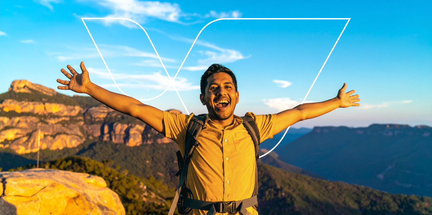 VinciWorks logo with man on mountain peak