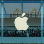 Apple buildong with logo